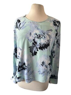 Calvin Klein size Large Watercolor Floral Sleeveless Blouse